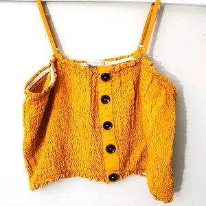 Yellow Crop Top Size Small